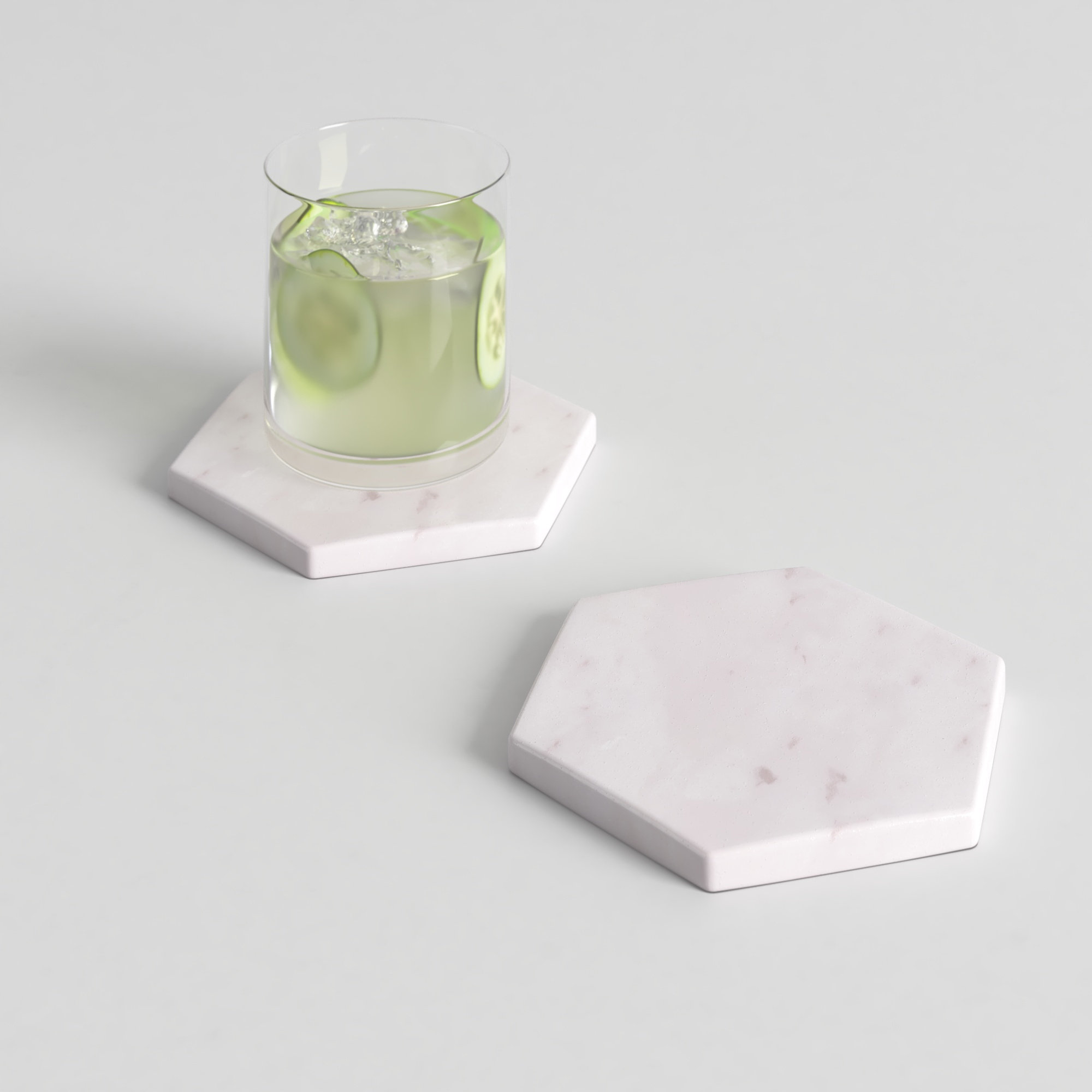 AllModern Marble Hex Coaster - Thumbnail 3