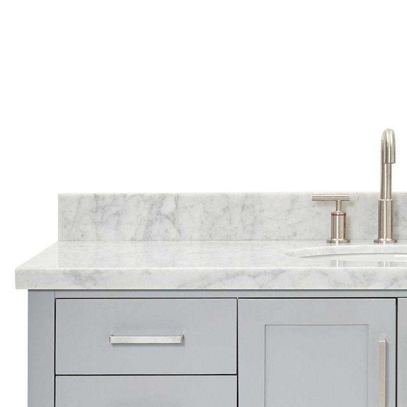 Magnolia 55" Single Bathroom Vanity Set, Gray, Oval