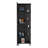 Corner Cabinet Womppi, Five Open Shelves, Single Door, Smokey Oak Finish-2131957693
