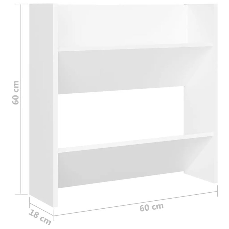 Wall Shoe Cabinets 4 pcs Engineered Wood, White