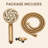 7-Spray Handheld Shower Head with One-Button Detachable Shower Head and Built-in Filter Brushed Gold-124477915