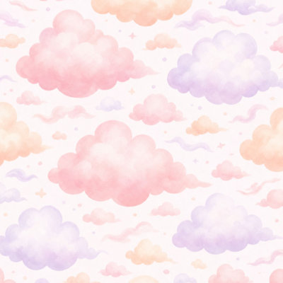 Papier peint adhésif peler et coller avec nuages roses doux Dreamy Sky l 23,6 po x H 118 po Papier peint amovible auto-adhésif pour les armoires de chambre de bébé