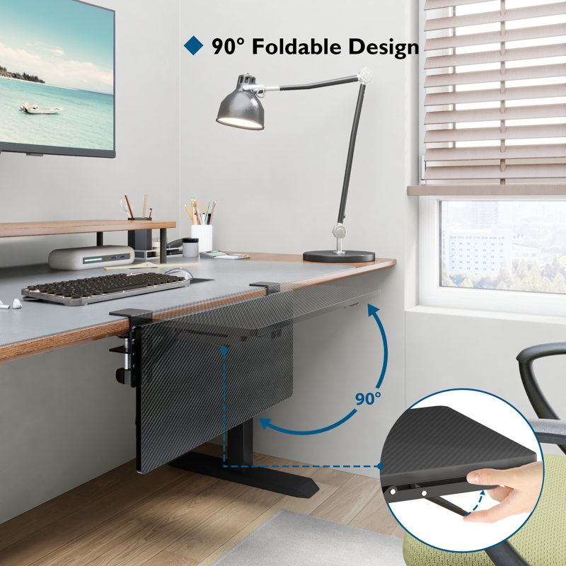 Christabelle 1.3cm H x 51cm W Desk, Black Carbon Fiber