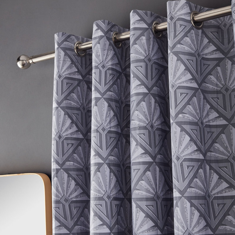 Catherine Lansfield Eyelet Room Darkening Curtains, Width 137cm x Drop 168cm