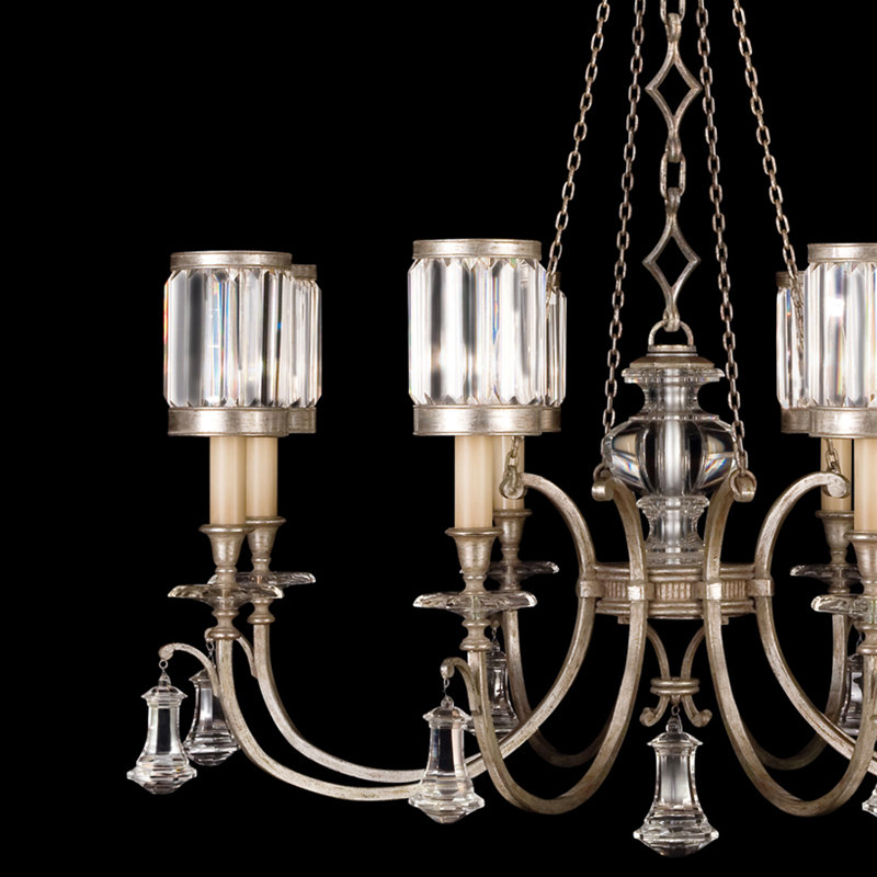 Eaton Place 8 - Light Cylinder Chandelier, Silver