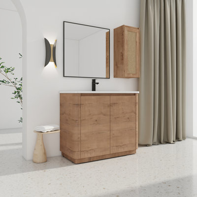 40'' Freestanding Bathroom Vanity with Ceramic Sink