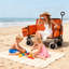 Chariot pliant 3-en-1 avec siège de banc - Protection brevetée, capacité de 500 lb, pneus de plage de 9 po x 4 po pour le camping et la plage-122421642