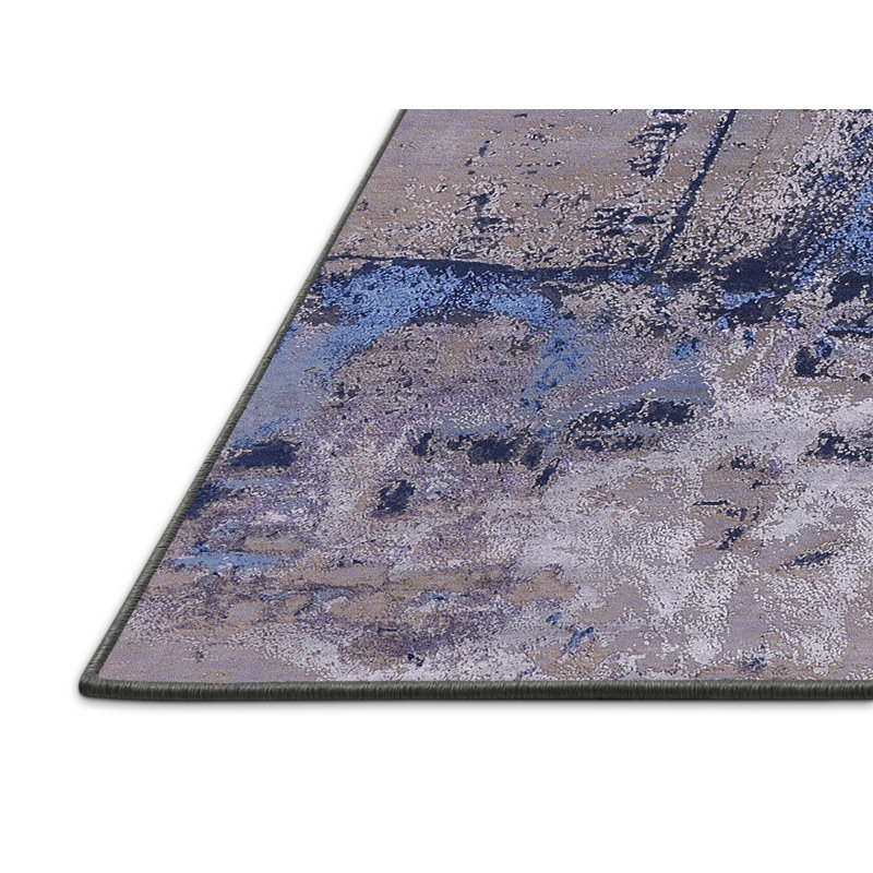 Tapis bleu / gris Brodi, Rectangle 3 pi x 5 pi