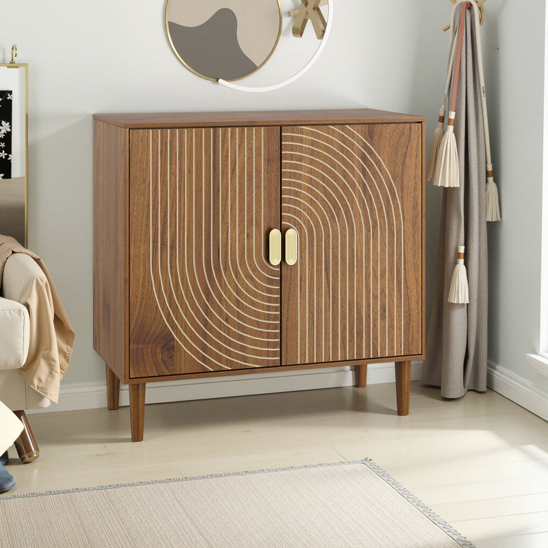 Buffet en bois avec tablette réglable et 2 portes pour le hall d'entrée