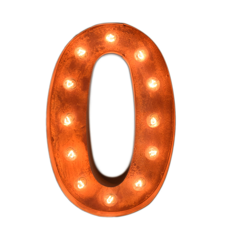 Number Marquee Sign, 0