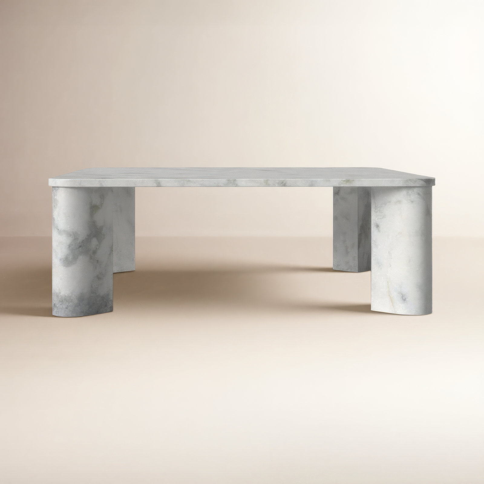 Adile Coffee Table, White/Gray