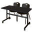 Table gigogne d'appoint Nevjana, 2 chaises empilables-32978972-32962091-32962097