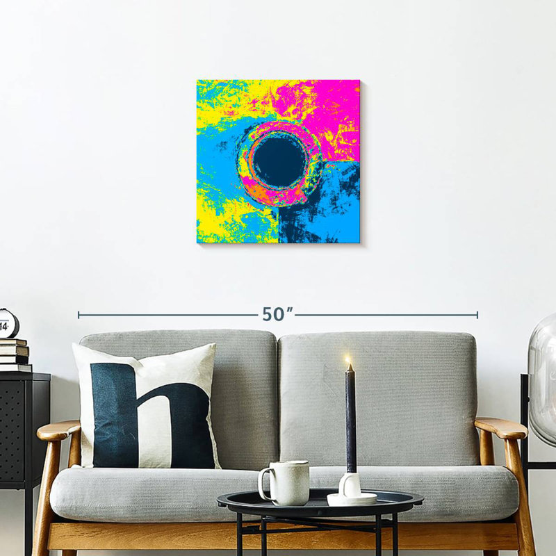 Café abstrait, H 20 po x l 20 po