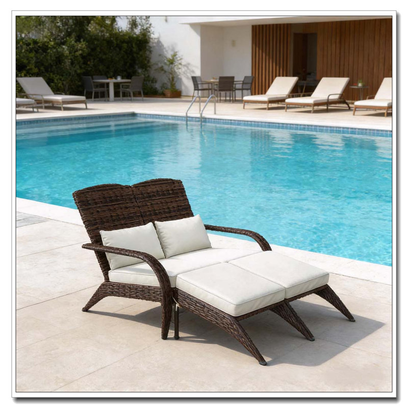 Outdoor High-Back Chair,Garden Wicker Chair, Brown Mix,Cream White