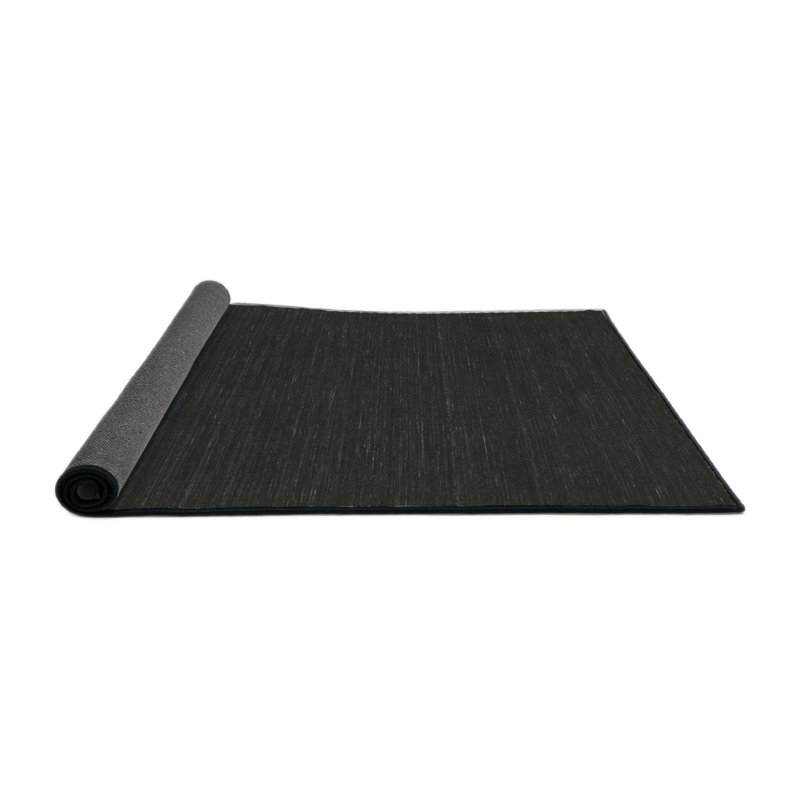 Tapis contemporain noir, Rond 5 pi