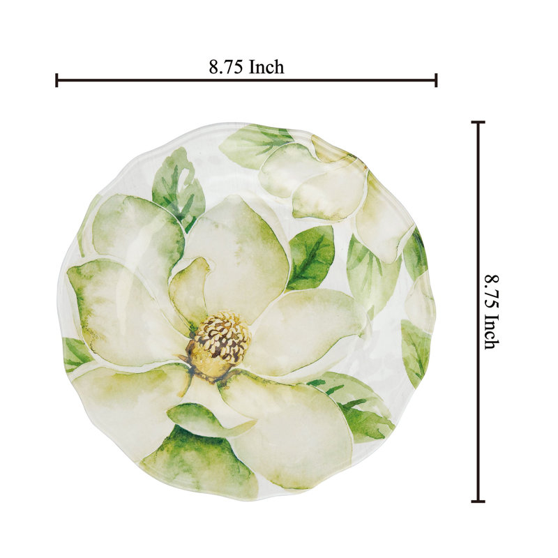 6-Piece Magnolia 8 3/4" Melamine Plate