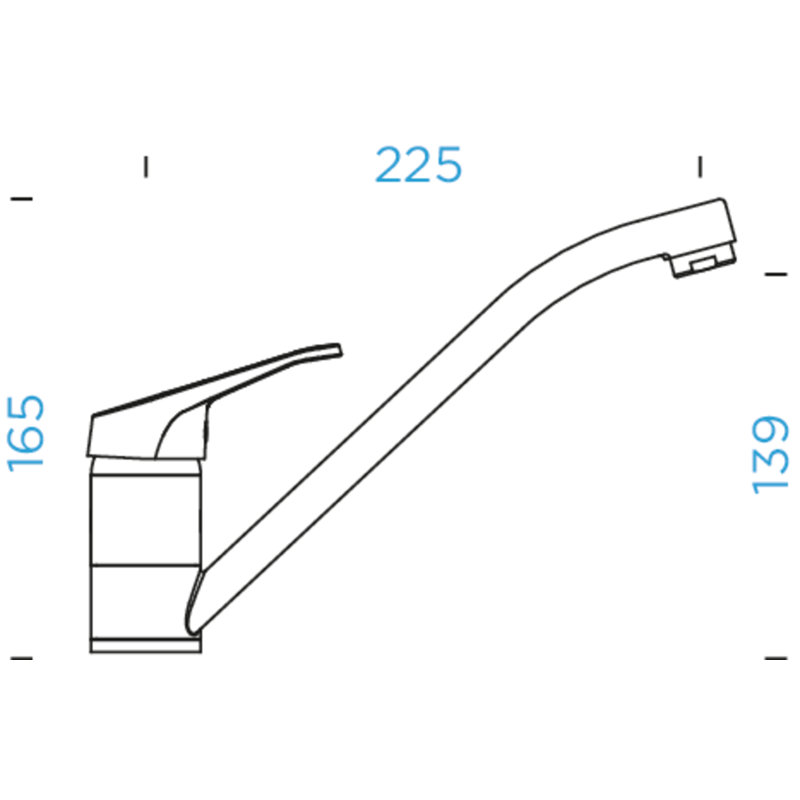 High Pressure Single Lever Monobloc Tap, Chrome