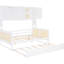 Modern Daybed With Twin Trundle And Cabinet Shelf, White Charming Practical Space Saving-1635614074