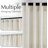 Linen Blend Curtains for Living Room Rod Pocket Curtain Pair-1027482410-1027482407