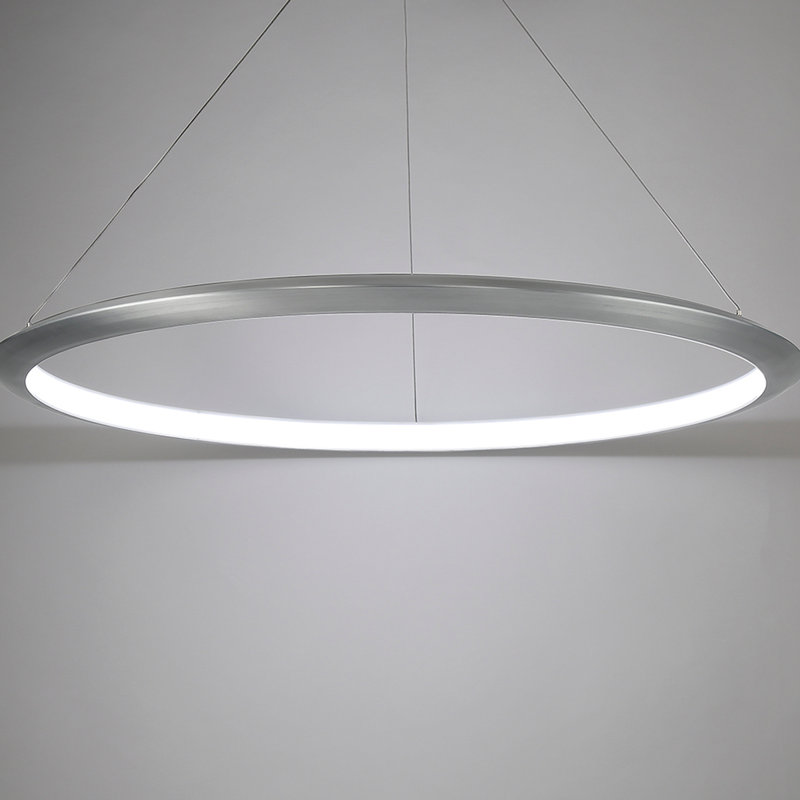 Sleek Aluminum LED Halo 36" Pendant Light for Indoor/Outdoor