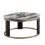 Table basse ronde de style contemporain avec pieds en bois