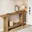 Table de canapé à double couche avec rangement, table de couloir, console
