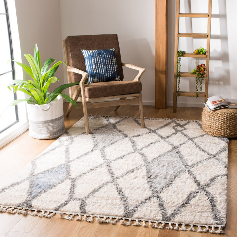 Triplett Fringe Shag Performance Abstract Rug