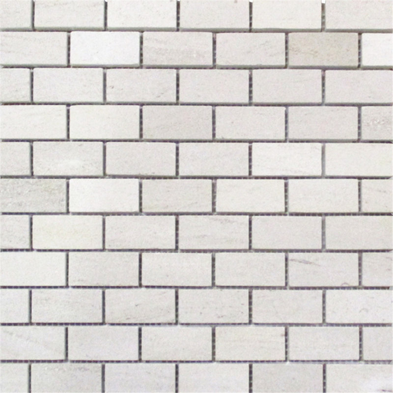 Carreau de mosaïque à joints en briques de marbre 12 po x 12 po Moleanos