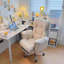 Chaise de bureau ergonomique inclinable multifonctionnelle de 41,34 po de hauteur, chaise de bureau réglable en hauteur confortable pour la maison et le bureau