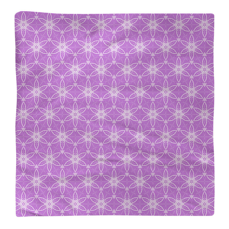 Polyester Floral Square Napkin, Purple, 0.1" H x 22" W x 22" D, Cotton Twill