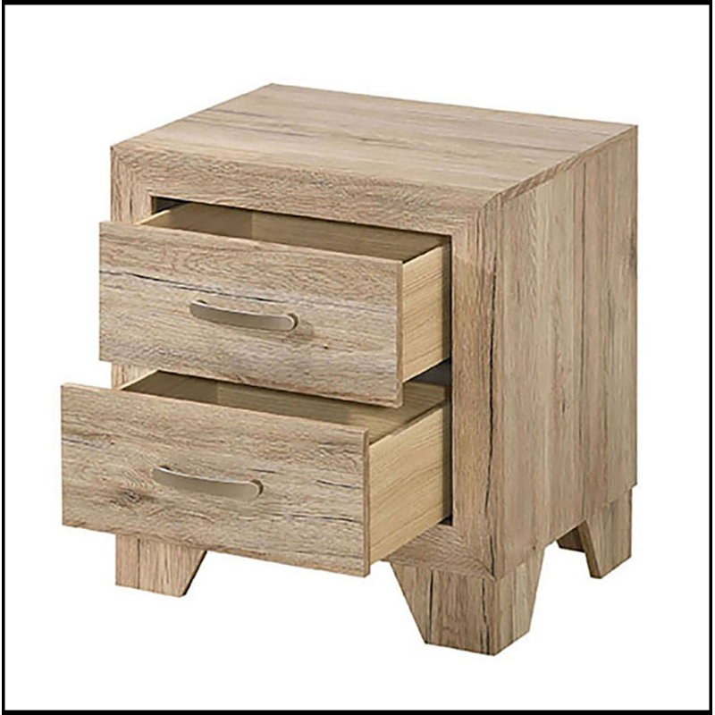 Table de chevet 2 tiroirs Natural