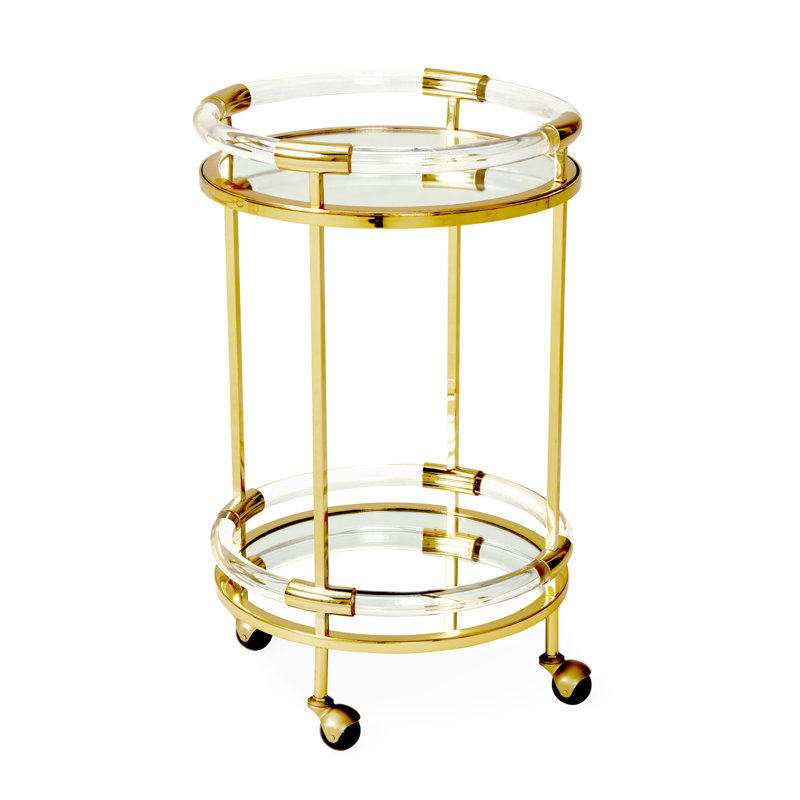 Jacques Round Bar Cart - Brass
