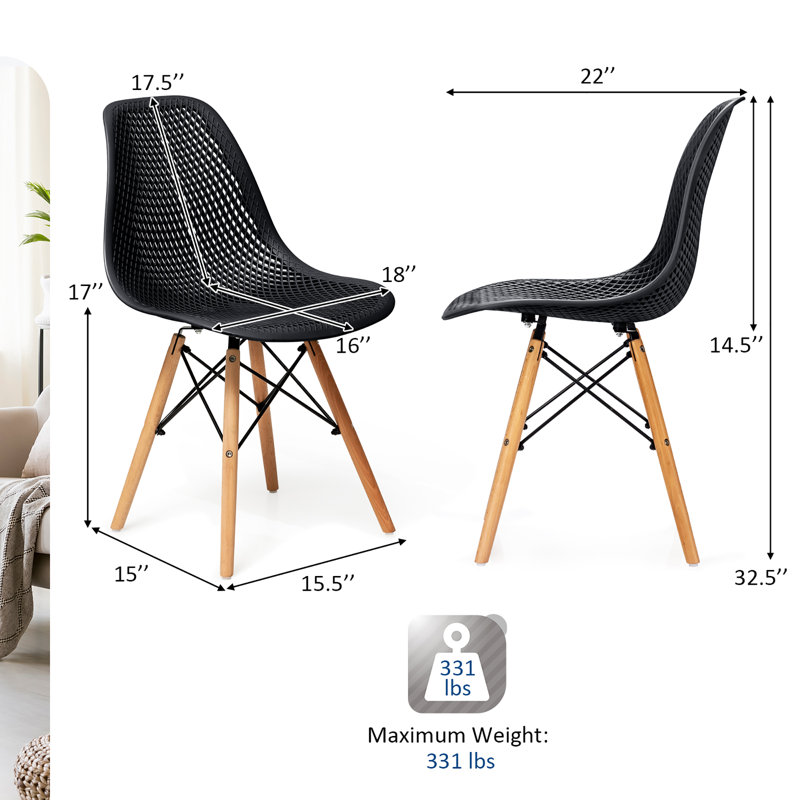Belgica Side Chair, Black