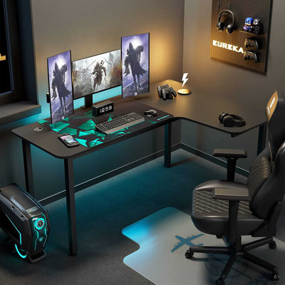 Bureau en L fonctionnel et moderne
