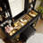 43.2 Inch Vanity Desk With LED Mirror, RGB Light Cabinets, 3 Drawers, Storage Shelves, And Stool For Bedroom-481400327
