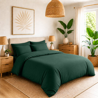 Ultra Soft 3-Piece Dyed Duvet Cover Set With Pillowcases