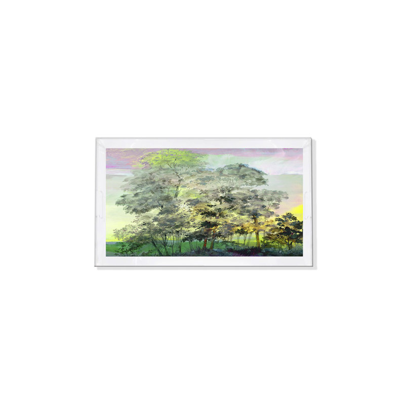 Forest For The Trees Acrylic Rectangle Decorative Tray, Healdsburg, 2" H x 12.5" W x 7.75" D