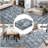 Oriental Machine Washable Rug with Rubber Backing for Living Room Vintage Non-Slip Dining Room Rug Floral Printed Faux Wool Rugs for Bedroom Floor Carpet for Office Nursery Playroom-1126113819