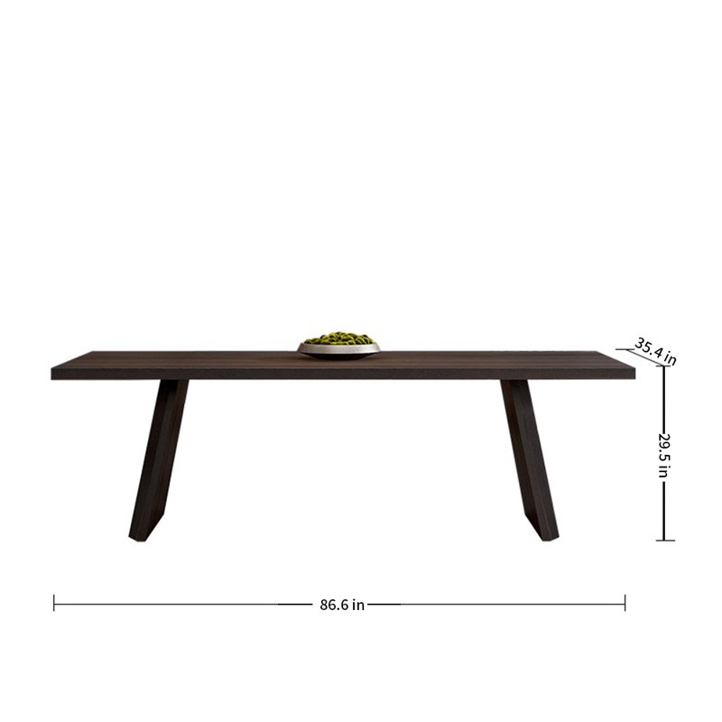 Table de salle à manger Narvie, H 29,5 po x L 86,6 po x l 35,4 po