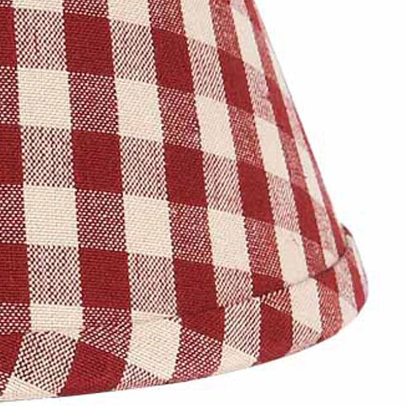 8'' H Cotton Empire Lamp Shade, 8" H x 10" W x 10" D, Red