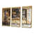 Toile avec cadre flottant or