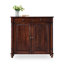 Banc de rangement pour chaussures en bois massif noyer foncé