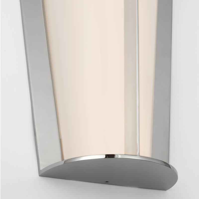 Barbara Barry Phinn 12" Tapered Sconce, Polished Nickel, Steel