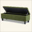 Banc repose-pieds avec rangement, surface bouclée, pieds en bois d'hévéa, capacité de 300 lb