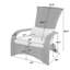 Méridienne en osier de style patio Coconino de style Adirondack comprenant un coussin beige épais de 3 po et un coussin lombaire