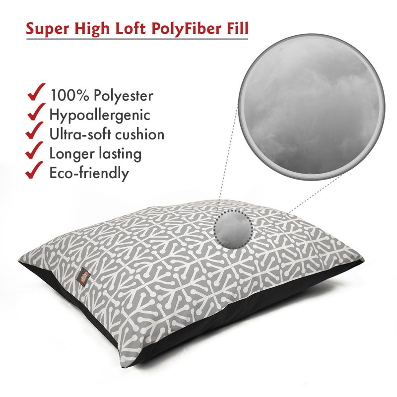Aruba Super Value PIllow, Gris, Grand (l 46 po x P 35 po x H 7 po)