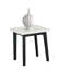 Ensemble de table 3 pièces de style contemporain 1 table basse triangulaire 2 x table de bout carrée avec plateau de rangement inférieur en marbre