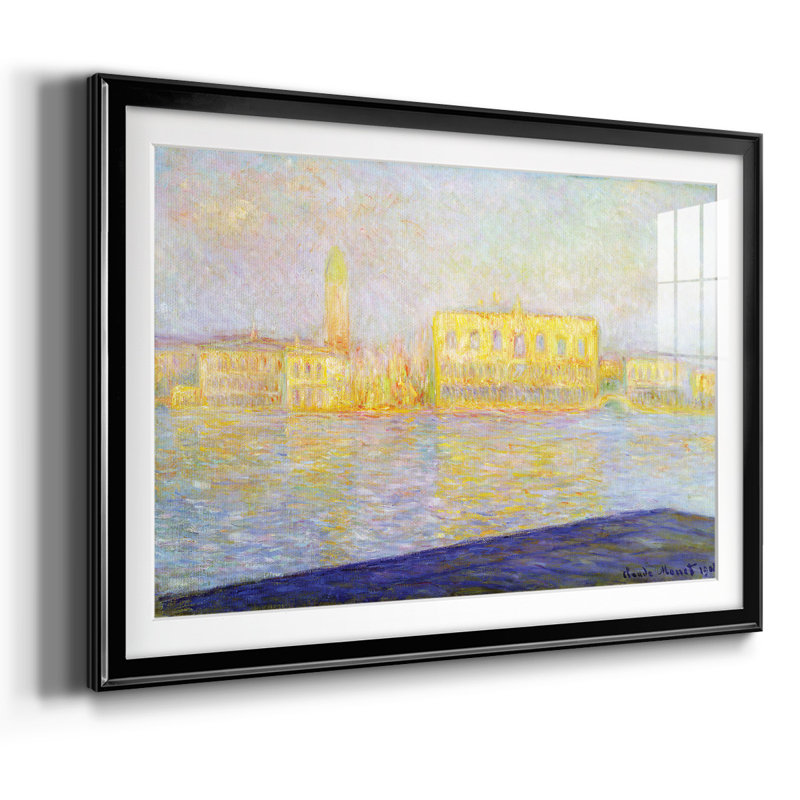 Monet, impression encadrée sur papier par Claude Monet, Noir, H 19 po x l 27 po x P 1,5 po