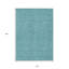 Tapis intérieur / extérieur 10 pi x 14 pi bleu sarcelle noir et ivoire à motif géométrique lavable