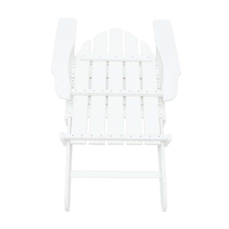 Chaise Adirondack pliante Balboa en PEHD, simple, Blanc